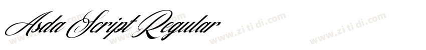 Asda Script Regular字体转换 Asda Script Regular字体转换